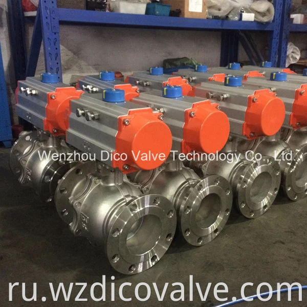 Pneumatic and electric flange ball valve